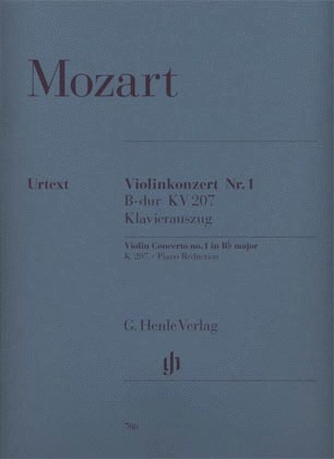 HAL LEONARD Mozart, W.A. (Seiffert, ed.): Concerto No.1 in Bb, KV 207, urtext (violin & piano)