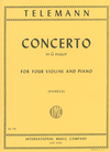 International Music Company Telemann, G.P.: Concerto in G major, score & parts (4 violins) IMC