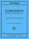 International Music Company Vivaldi: Concerto in B minor, RV 580 (Opus 3, No. 10) for four violins and piano