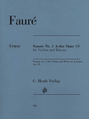 HAL LEONARD Faure, G. (Kolb, ed.): Sonata No.1 in A major, Op. 13, urtext (violin and piano)