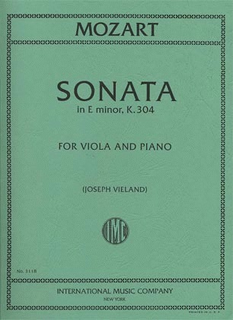 International Music Company Mozart: Sonata in E minor, K. 304 for viola and piano