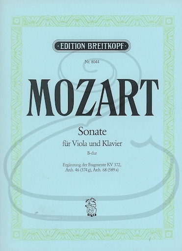 Mozart, W.A. (Marguerre): Sonata in Bb Major - ARRANGED (viola & piano) Breitkopf & H‚àö¬ßrtel