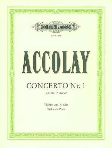 C.F. Peters Accolay (Matz): Concerto No. 1 in a minor