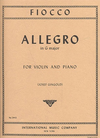 International Music Company Fiocco: Allegro for violin and piano