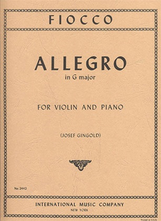 International Music Company Fiocco: Allegro for violin and piano