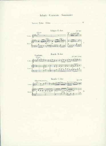 HAL LEONARD Mozart, W.A. (Guntner/Guntne, ed.): Single Movements KV 261, 269, 373, urtext (violin & piano)