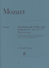 HAL LEONARD Mozart, W.A. (Guntner/Guntne, ed.): Single Movements KV 261, 269, 373, urtext (violin & piano)