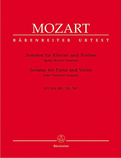 Barenreiter Mozart, W.A. (Reeser): Sonatas for Piano and Violin (Late Viennese Sonatas) Barenreiter