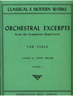 International Music Company Orchestral Excerpts: Volume V for viola solo