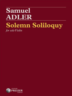 Carl Fischer Adler, S.: Solemn Soliloquy (violin)