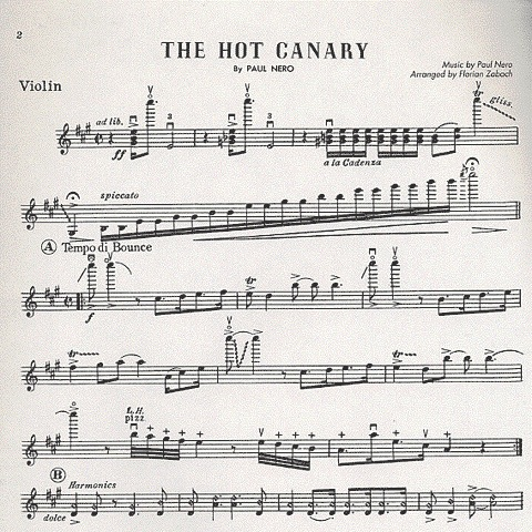 HAL LEONARD Nero, Paul (Zabach): Hot Canary (violin & piano)