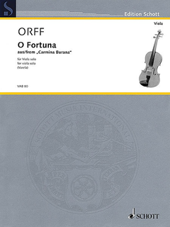 HAL LEONARD Orff, Carl (Varela) O Fortuna from Carmina Burana for Viola Solo