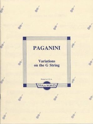 Paganini, Niccolo (Arnold): Variations on the G String (viola)