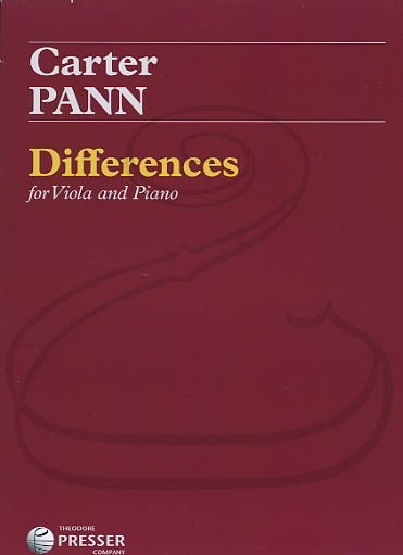 Carl Fischer Pann: (score/parts) Differences (viola & piano) Theodore Presser