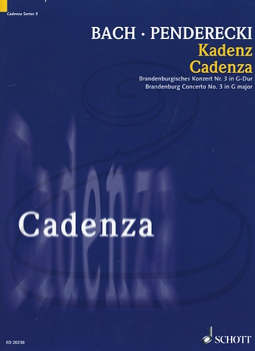 HAL LEONARD Penderecki: Cadenza for Brandenburg Concerto No.3 in G Major (viola, harpsichord, & cello) Schott