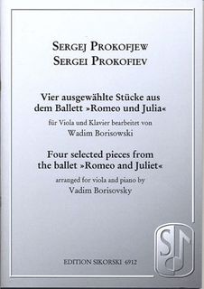 HAL LEONARD Prokofiev, Sergei (Borisovsky): Four Pieces from Romeo & Juliet (viola & piano)