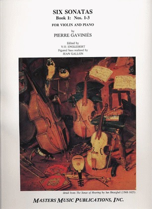 LudwigMasters Gavinies, Pierre: Six Sonatas Bk.1 #1-3 (violin & piano)