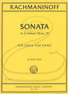 International Music Company Rachmaninoff (Fine): Sonata in G minor, Op.19 (viola & piano) IMC