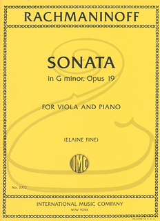 International Music Company Rachmaninoff (Fine): Sonata in G minor, Op.19 (viola & piano) IMC