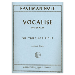 International Music Company Rachmaninoff (Davis): Vocalise (viola & piano) IMC