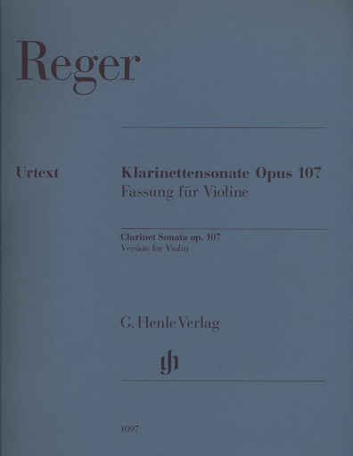 HAL LEONARD Reger, Max: Clarinet Sonata, Op. 107, version for viola & piano