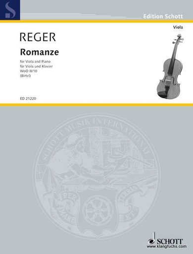 HAL LEONARD Reger, Max: Romanze WoO 11/10 (viola and piano)