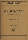 International Music Company Glazunov,  Alexander (Rosand): Meditation in D major Op.32 (violin &  piano)