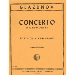 International Music Company Glazunov: Concerto in A minor, Opus 82 for violin and piano