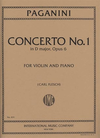 International Music Company Paganini: Concerto No. 1 in D major, Opus 6 with Cadenzas by Flesch and Sauret for violin and piano