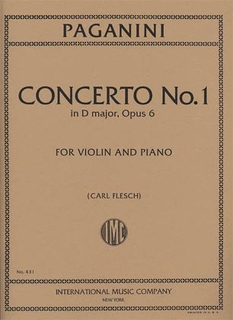 International Music Company Paganini: Concerto No. 1 in D major, Opus 6 with Cadenzas by Flesch and Sauret for violin and piano