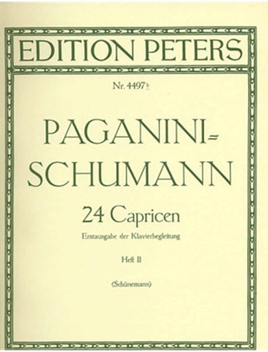 Paganini/Schumann (Schunemann): Piano Accompaniment for the Caprises, Vol. 2 (no seperate violin part) Edition Peters
