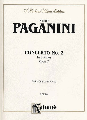 Alfred Music Paganini, Niccolo: Concerto #2 Op.7 in Bm (violin & piano)