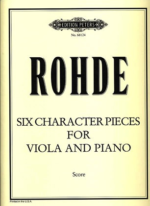 C.F. Peters Rohde, Kurt: Six Character Pieces for Viola and Piano