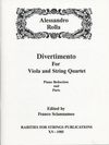 Rarities for Strings Rolla, Alessandro (Sciannameo): Divertimento for Viola and String Quartet (Piano reduction & parts)