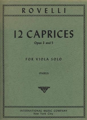 International Music Company Rovelli, Pietro: 12 Caprices, Op.3 & Op.5 (Viola)