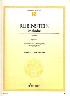 HAL LEONARD Rubenstein, Anton: Melodie Op.3 #1 (viola & piano)