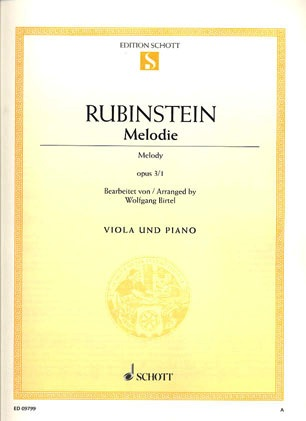 HAL LEONARD Rubenstein, Anton: Melodie Op.3 #1 (viola & piano)