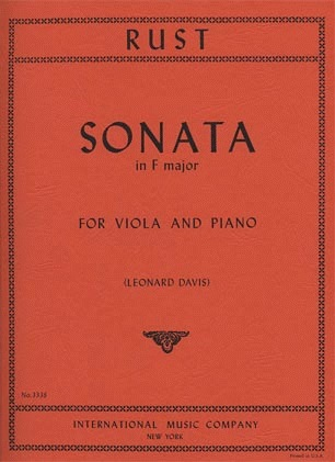 International Music Company Rust, F.W.: Sonata in F Major (viola & piano)