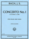 International Music Company Bach (Galamian): Concerto No.1 in A minor, S.1041 (violin & piano) IMC