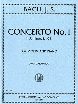 International Music Company Bach (Galamian): Concerto No.1 in A minor, S.1041 (violin & piano) IMC