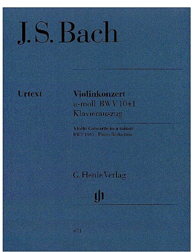 HAL LEONARD Bach, J.S. (Eppstein, ed.): Concerto No.1 in A Minor, BWV 1041, urtext (violin & piano)