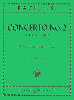 International Music Company Bach (Galamian): Concerto No.2 in E Major, S.1042 (violin & piano)