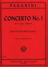 International Music Company Paganini, Niccolo (Fracescatti/Sauret): Concerto No. 1 D major, Op.6 (violin & piano)