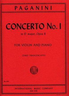 International Music Company Paganini, Niccolo (Fracescatti/Sauret): Concerto No. 1 D major, Op.6 (violin & piano)