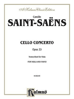Alfred Music Saint-Saens, Camille: Concerto #1 in A minor, Op.33 (viola & piano) transcribed