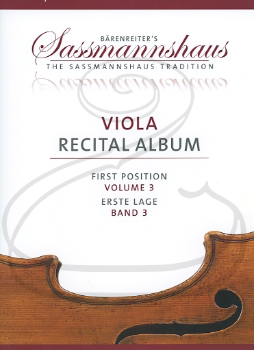 Barenreiter Barenreiter (Lusk/Sassmannshaus): (collection/score/parts) Viola Recital Album, Vol.3 - ARRANGED (viola & piano/2 violas) Barenreiter