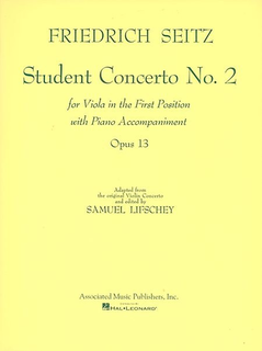 Associated Music Publishers, Inc. Seitz, F. (Lifschey): Student Concerto No.2, Op.13 (viola & piano)