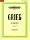 Grieg, Edvard (Benestad): Sonate (Sonata) Op. 13 in G major, urtext (violin & piano)