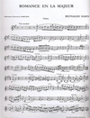 Hahn, Reynaldo: Romance in A Major (Violin & Piano)