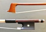 French MARTIN DEVILLERS silver-mounted round Pernambuco violin bow, with Raffin certificate, FRANCE, 60g ***CERT***